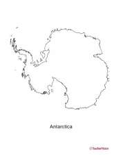 Map of Antarctica Printable (Pre-K - 12th Grade) - TeacherVision